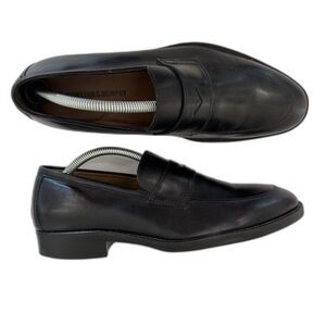 Johnston & Murphy Black Leather Penny Loafer  Men 8.5‎ M Slip On Casual Preppy